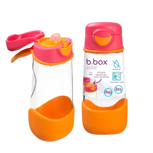 Vista 12 de b.box Sport Spout Kids - Botella de agua para la escuela, botella de agua Azul (Blue Slate)