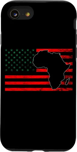 Vista 8 de Funda para iPhone 12 mini USA Black History Afro-American Pan African UNIA Flag Case