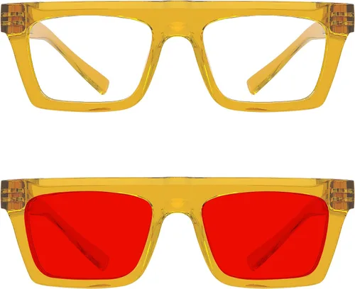 Vista 375 de Eyekepper Gafas de luz azul para hombre y mujer, paquete de 6 lentes Pilot Paquete de 6 color mezclado