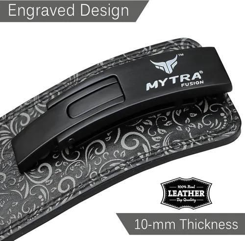 Vista 4 de Mytra Fusion Gym Belt whit Buckle Weight Lifting Belt for Gym, Fitness, Workout, women & men Weightlifting Belt