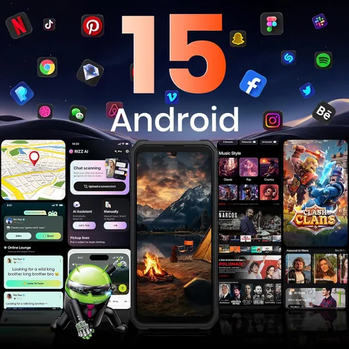Vista 2 de FOSSIBOT Teléfono resistente F117 de 24 GB+ 256 GB/2 TB, HD de 6.74 Negro