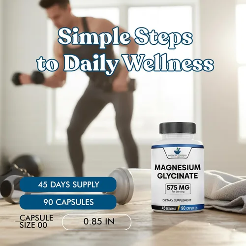 Vista 5 de American Standard Supplements Glicinato de magnesio 575 mg por porción, 90 cápsulas vegetales, suplemento de magnesio para la salud ósea y muscular