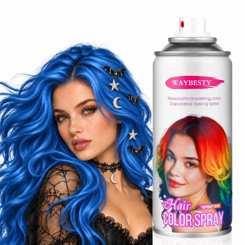Vista 16 de Spray temporal de color rojo para el cabello para niños, mujeres