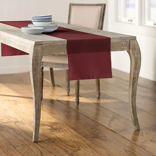 Vista 16 de LA Linen™ mantel de popelina de poliéster de 14 por 108 pulgadas Blanco P