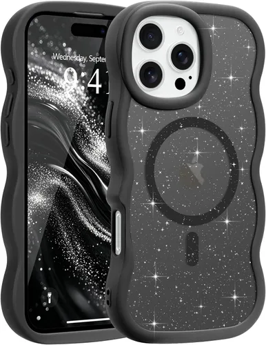 Vista 48 de Pepmune - Funda para iPhone 12 Pro Max con marco ondulado y estructura rígida, color mate claro, cubierta trasera unisex, compatible con Magsafe