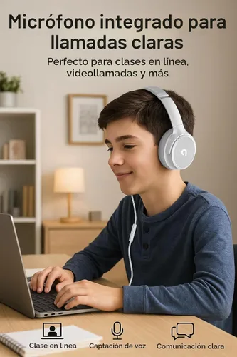 Vista 6 de ADOOPE Auriculares con cable USB C de diadema con micrófono, sonido estéreo de alta fidelidad, almohadillas aislantes de ruido, ajuste cómodo