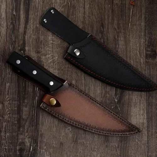 Vista 9 de DONGKER Funda para cuchillo, soporte vertical recto de cuero de 8 pulgadas para cuchillo de chef de cocina de 8 pulgadas
