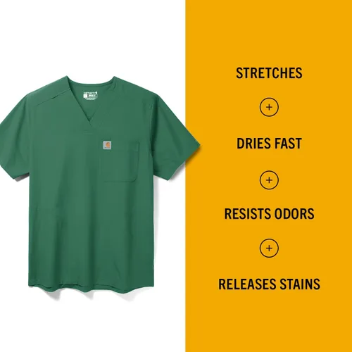 Vista 2 de Carhartt Men's Men's Force V-Neck Shirttail Top