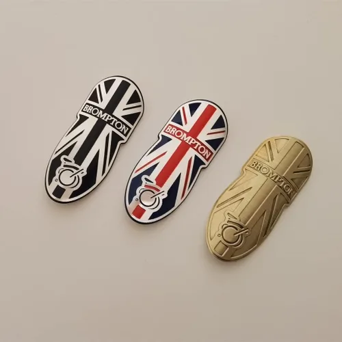 Vista 4 de Brom-ptons - Calcomanías de aluminio para cabeza de bicicleta, calcomanías para BMX, marco frontal de bicicleta, accesorios de ciclismo de vapor