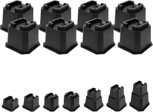 Vista 9 de Elevadores de Cama Shouwuhho de 2 Pulgadas, Elevadores de Muebles con Alturas de 2 3 4 5 6 7 8 Pulgadas de Alta Resistencia, Elevadores de Cama