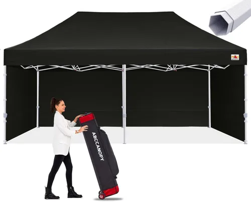 Vista 15 de ABCCANOPY - Tienda de campaña con dosel de primera calidad, sombra instantánea comercial, 10 x 15, serie premium, gris