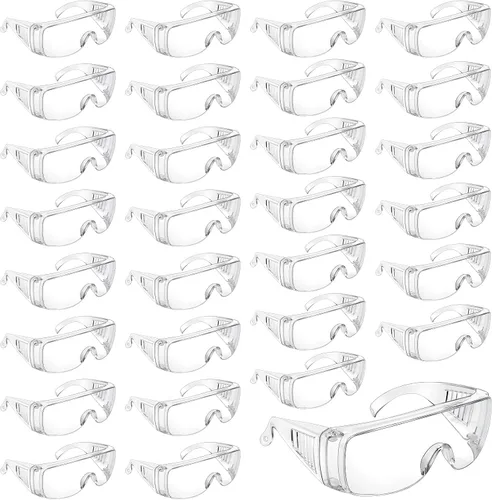 Vista 9 de Queekay Gafas de seguridad sobre anteojos Gafas de protección contra polvo, impacto y arañazos para hombres, mujeres, enfermeras, trabajadores