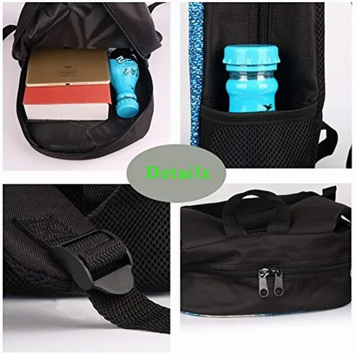 Vista 5 de Amzbeauty Mochila de diseño personalizado de 17.3 pulgadas, mochila escolar para niños y niñas de primaria o secundaria, Diseño personalizado.