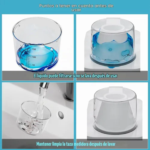 Vista 4 de Dispensador de Detergente para Ropa de 61 OZ, Paquete de 2 Dispensadores de Detergente Líquido, Dispensadores de Detergente de Plástico para Polvo