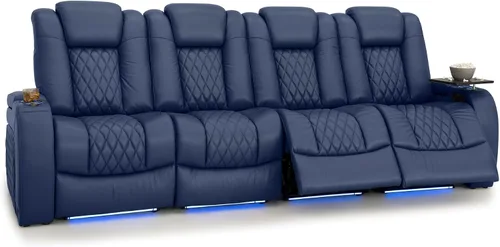 Vista 36 de Seatcraft Asiento de cine en casa Diamante Marrón Reclinable Individual