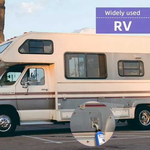 Vista 6 de lifeegrn Filtro de agua RV con protector de manguera, filtro de agua en línea, reduce el mal sabor, olores, cloro y sedimentos en agua potable, azul