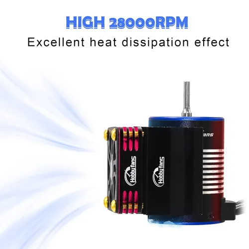 Vista 5 de Ventilador de enfriamiento RC de 1.575 in 28000 RPM Motor sin escobillas Ventilador de refrigeración de metal con cubierta de fibra de carbono