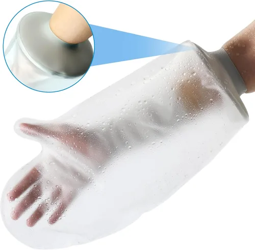Vista 7 de KHUS Fundas de fundición para brazo de ducha para adultos, funda protectora de ducha impermeable para brazo de herida, manos, muñecas, codo, dedo