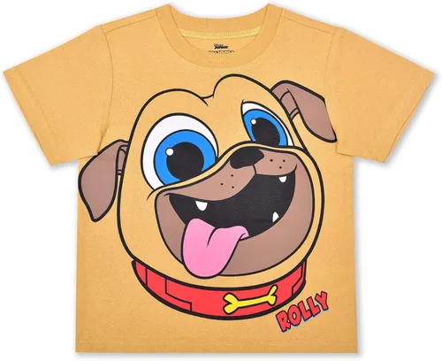 Vista 2 de Disney Puppy Dog Pals - Conjunto de camiseta y pantalón deportivo para niños pequeños, azul, azul marinorojomarróngrisnegro