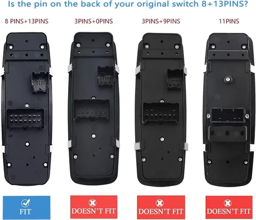Vista 7 de 8 pines + 13 pines requiere comprobación. Interruptor de ventana eléctrico para Jeep Liberty y Dodge Nitro 2008-2012, Dodge Journey 2009-2010