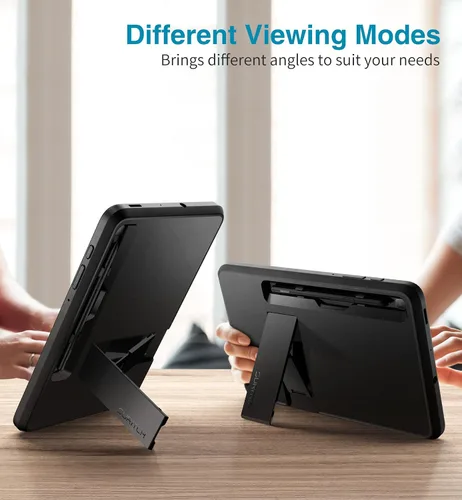 Vista 3 de SURITCH Funda resistente para Samsung Galaxy Tab S6 lite de 10.4 pulgadas 2024/2022/2020, protector de pantalla integrado de cuerpo completo, Grafito