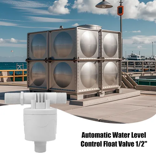 Vista 2 de Válvula de flotador de agua - Válvula automática de control de nivel de agua, flotador de bola para tanques Latón, ajustable para lavadora