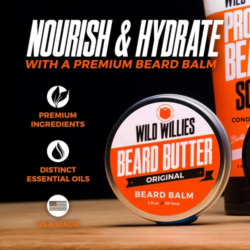 Vista 4 de Wild Willies - Acondicionador sin enjuague de mantequilla para barba