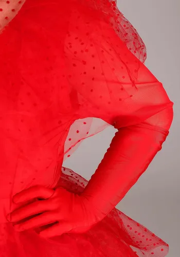 Vista 7 de Vestido de novia rojo talla grande para mujer