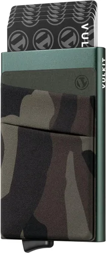 Vista 25 de VULKIT Card Holder with Money Pocket Pop Up Wallet RFID Blocking Slim Metal Bank Card Case Holds 5 Cards and Notes