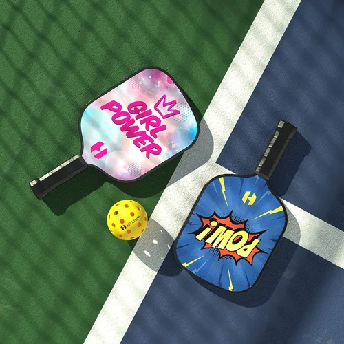 Vista 8 de Helium Paleta de pickleball para niños, paleta de tamaño infantil para niños de 12 años en adelante, núcleo de panal ligero, cara de golpe
