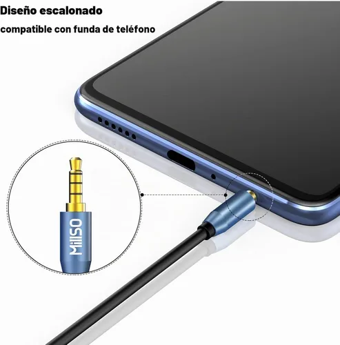 Vista 6 de MillSO Divisor de auriculares para 2 auriculares TRRS o micrófonos Divisor