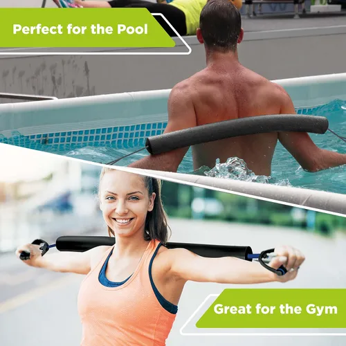 Vista 3 de Aqua Leisure Banda de resistencia dinámica para fitness, ejercicio acuático, entrenamiento en la piscina, fideos de fitness, longitud 34 pulgadas