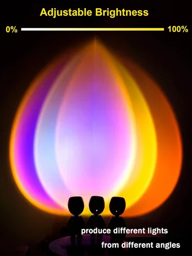 Vista 7 de WLHONG Proyección de puesta de sol Luz LED Robot Figura Lámpara Proyector de arco iris Lámpara de atmósfera moderna LED Luz de piso Luz de noche