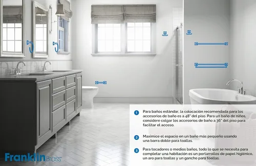 Vista 11 de Franklin Brass Kinla - Juego de accesorios de baño de 3 piezas, color negro mate, accesorios de baño, KIN3PC-MB