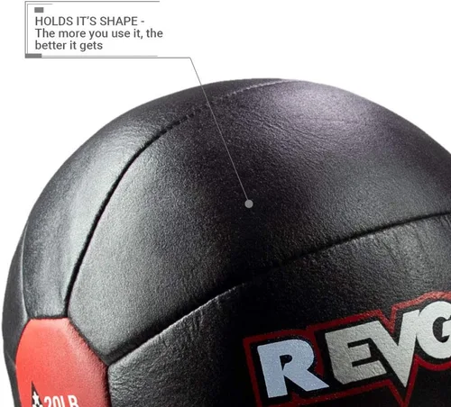 Vista 4 de Revgear Balón medicinal de cuero, 9 libras