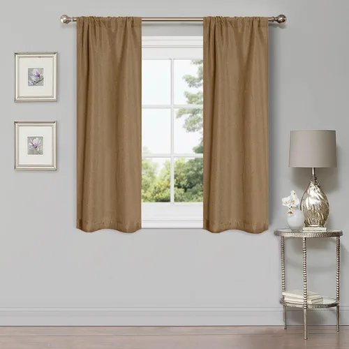 Vista 76 de Superior Linen Semi Blackout Curtains, Room Darkening, Bedroom, Drapes, Kitchen, Living Room Window Accents, Sun Blocking, Grommet Header, Classic