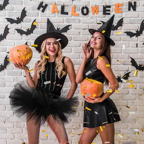 Vista 7 de Nicute Falda tutú para mujer, falda de tul en capas, falda de baile de araña, cosplay, disfraz de tutú de Halloween para mujeres y niñas