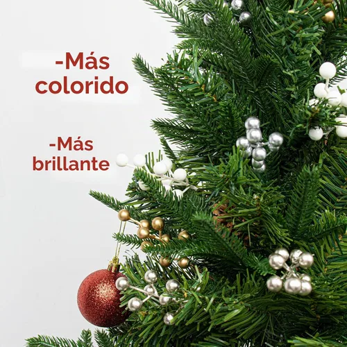 Vista 3 de LLZLL Paquete de 32 Picks Navideños Bayas Artificiales de Árbol de Navidad de 6.5 Pulgadas Tallos de Bayas de Acebo para Invierno Navidad Vacaciones