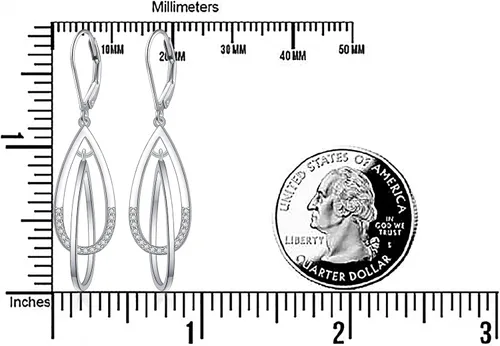 Vista 7 de Aretes colgantes de filigrana con forma de lágrima de plata de ley, regalos de joyería para mujer