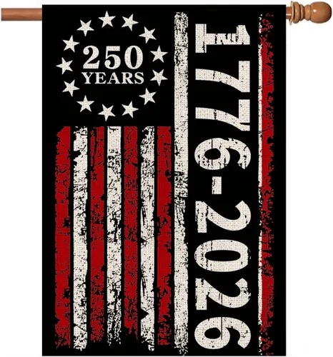 Vista 11 de Banderas de jardín con el 250 aniversario de Estados Unidos para exteriores, bandera de Estados Unidos con el 250 aniversario de We the People
