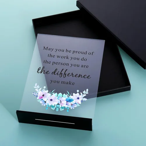 Vista 5 de Regalos navideños para compañeros de trabajo, letrero decorativo de escritorio para empleador, regalo de elefante blanco para amigos, regalos