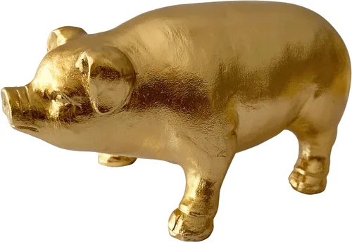 Vista 8 de Estatua de pájaro dorado, figura de animal, decoración del hogar, escultura de pájaro para estantería de escritorio de oficina en casa