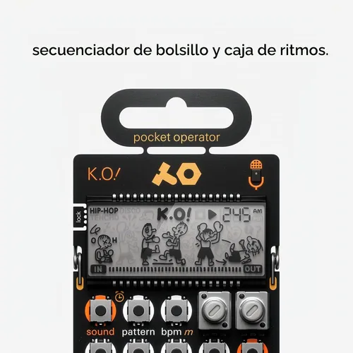 Vista 4 de teenage engineering pocket operator PO-33 K.O.! micro muestreador y máquina de tambor con micrófono incorporado, secuenciador y efectos