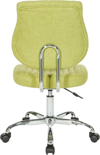 Vista 7 de OSP Home Furnishings Sunnydale - Silla de oficina de felpa ajustable con base cromada, albahaca
