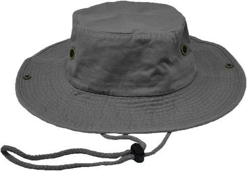 Vista 3 de Glory Max Sombrero de pescador de algodón lavado con correa de barbilla gorra de pesca Sun Safari Boonie Oliva