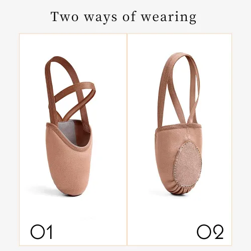 Vista 5 de Stelle Pirouette Dance - Zapatos de lona con media suela para ballet jazz niñas, mujeres, niños, hombres y adultos