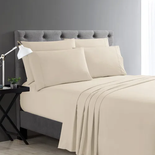 Vista 19 de Juego de sábanas Cathay Home Micro Caress lujoso, 90 g/m², 3 piezas, tamaño Twin, con 1 funda de almohada adicional, color Aqua
