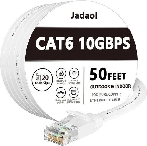 Vista 5 de INIU Cargador inalámbrico, estación de carga inalámbrica rápida con certificación Qi de 15 W y cable Ethernet Jadaol Cat 6 de 50 pies