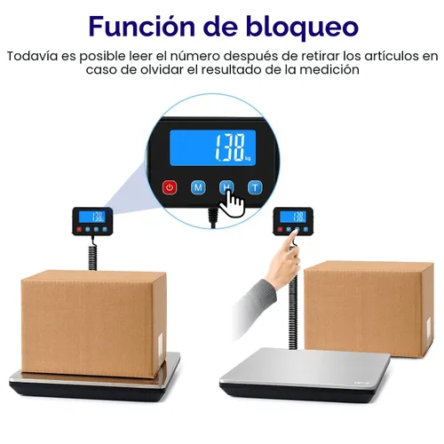 Vista 5 de TIPRE Báscula de envío de 440 libras para paquetes, báscula postal digital resistente con pantalla LCD, escala exprés de alta precisión de 0.35
