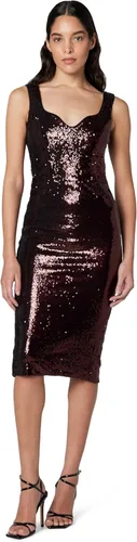 Vista 14 de Dress The Population Vestido midi ajustado con cuello en V redondeado Sloane para mujer Negro